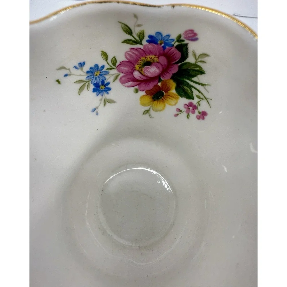 Queen Anne England Bone China‎ Pink Gold Open Creamer Sugar Bowl Set Vintage EUC